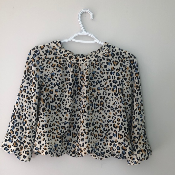 Monteau leopard print crop shirt - Picture 1 of 4